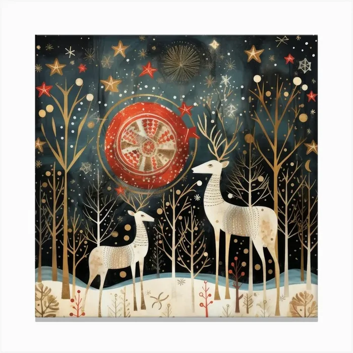 Laz 88 141 Merry And Bright 165 Canvas Print by LAZAR STUDIO