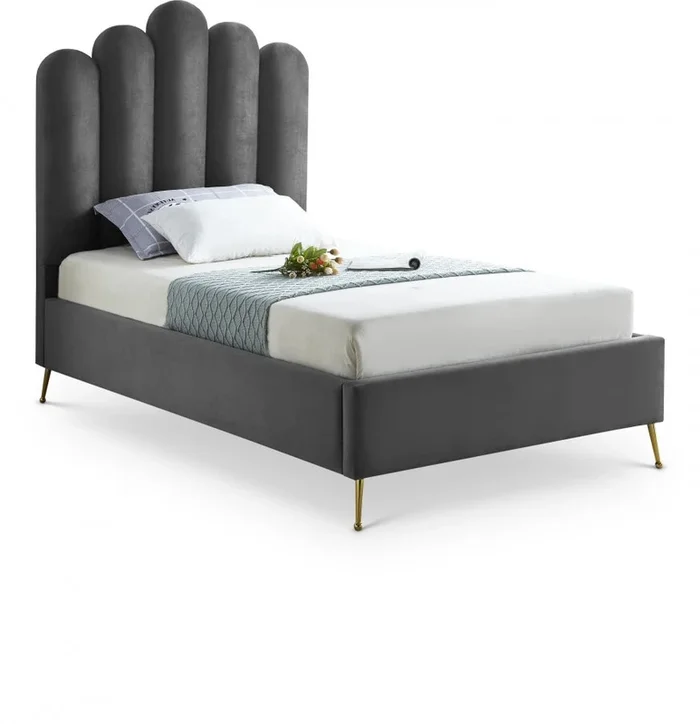 Lily Velvet Upholstered Bed