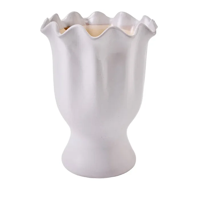Lily White Frill Pot
