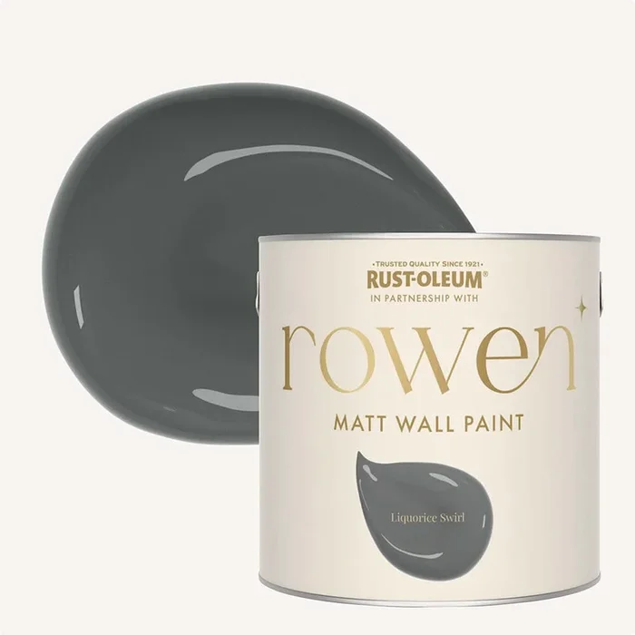 Liquorice Swirl Dark Grey Walls & Ceilings Washable Flat Matt Paint –