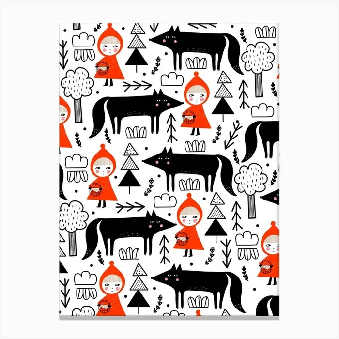 Little Red Riding Hood Canvas Print by Nichola Cowdery