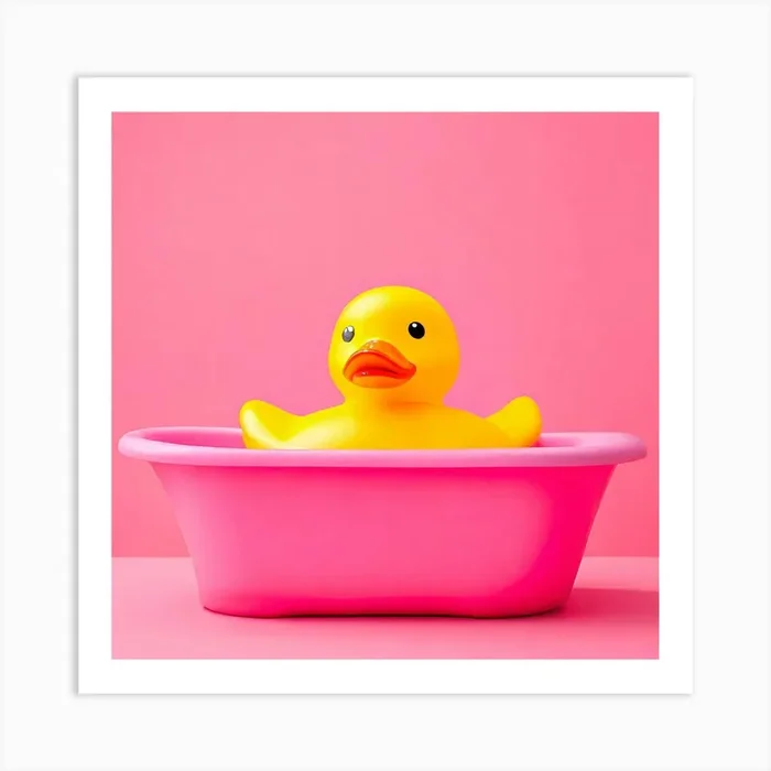 Little rubber ducky Art PrintRR by Retro Rainbow
