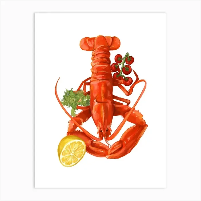 Lobster Art Print by Katie Tinkler
