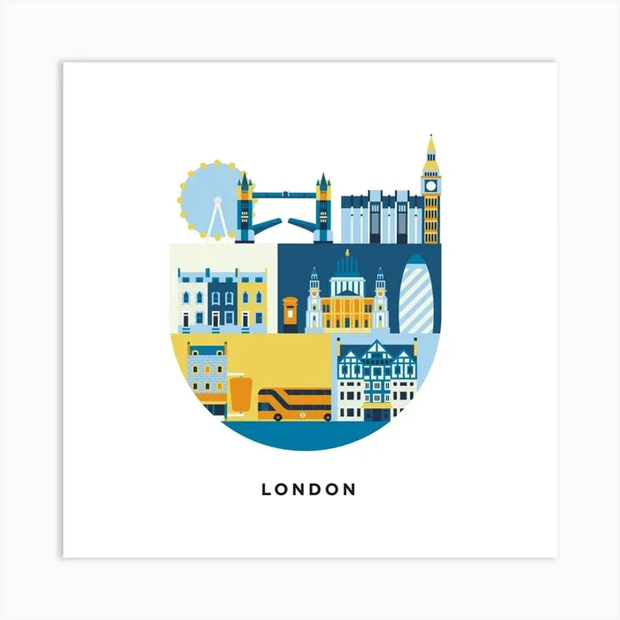 London Square Art Print by Jing Zhang