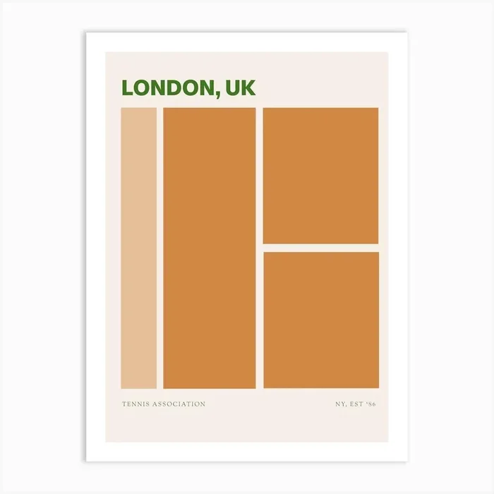 London Tennis League Art Print by Lara’s Wonderland