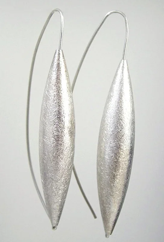 Long Silver Drop Earrings on Wires