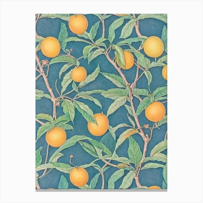 Loquat 1 Vintage Botanical Fruit Canvas Print by The Fruitery