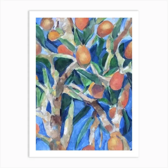 Loquat Classic Fruit Art Print by The Fruitery