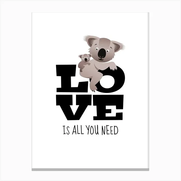 Love Koalas Canvas Print by Pia Kolle