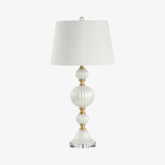 Maddie LED Table Lamp – White – Glass by JONATHAN Y