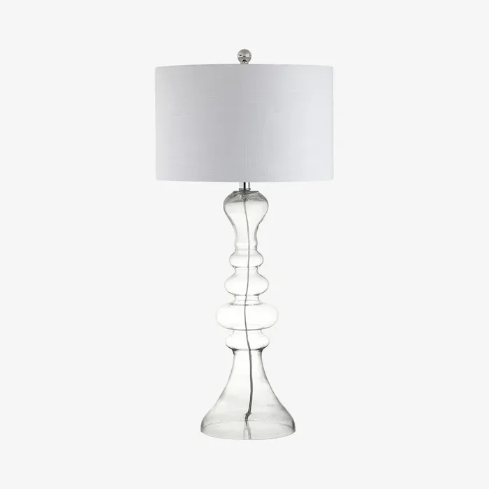 Madeline Curved LED Table Lamp – Clear – Glass by JONATHAN Y