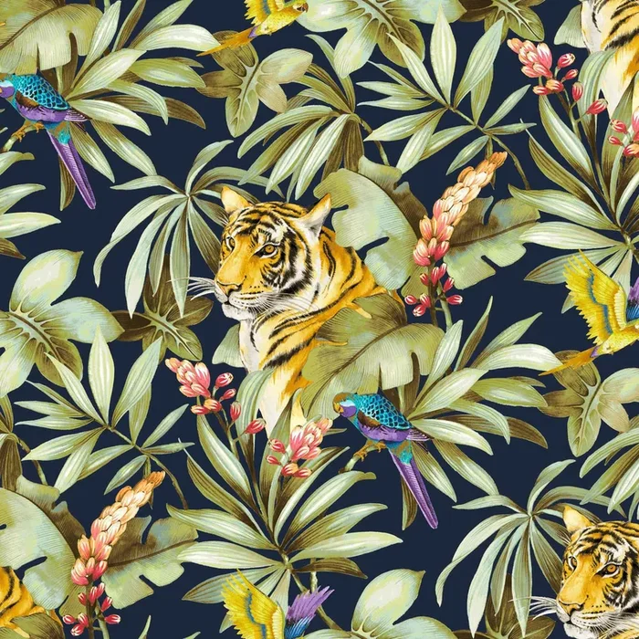 Mangrove Tiger Wallpaper – Navy