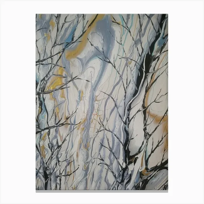 Marbled Trees Canvas PrintN by NancySchacht