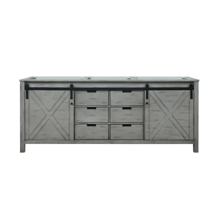 Marsyas 80 in W x 22 in D Ash Grey Double Bath Vanity