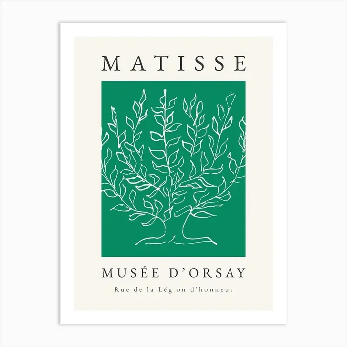 Matisse Green Tree Print Art Print by NordicDesignHouse