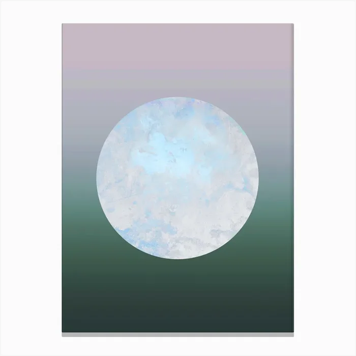 Metallic Moon Gradient Canvas Print by Julia Hariri