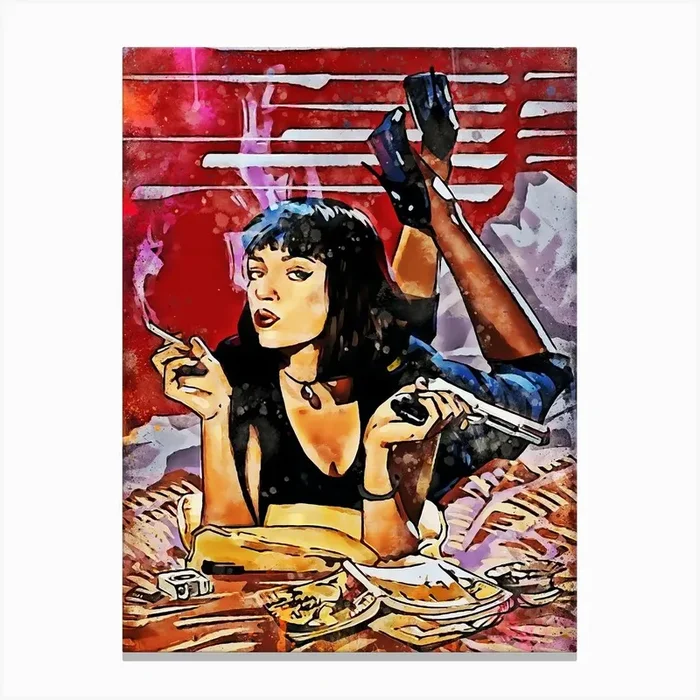 mia Pulp Fiction movies Canvas Print by ontoseno