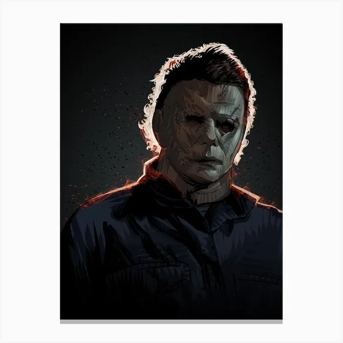 Michael Myers Displate Canvas Print by Nikita Abakumov