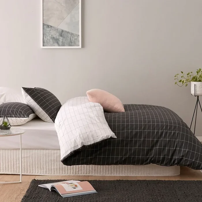 Micra Charcoal Quilt Cover Set + Separates