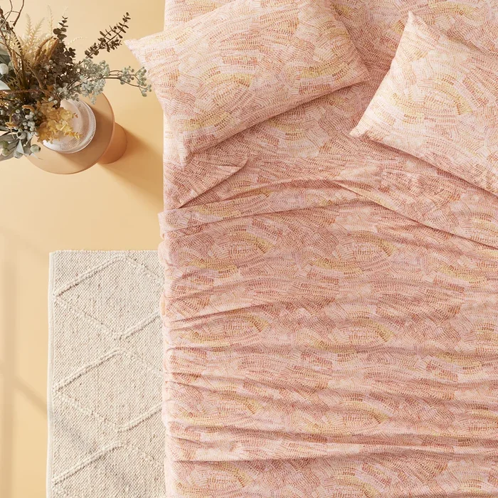 Miimi + Jiinda Jaanymili Coral Printed Sheet Set