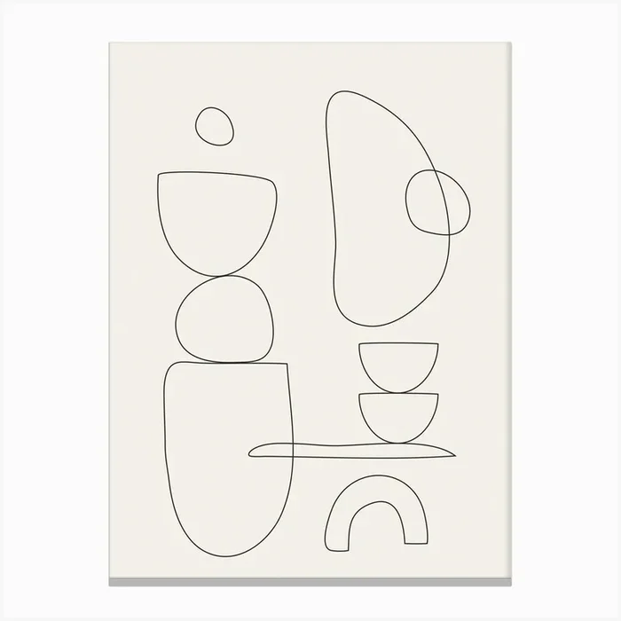 Minimal Abstract Shapes 01 Canvas Print by Nadja