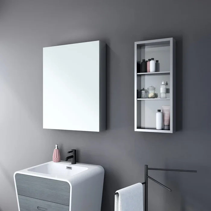 Mirror Tower Shelf Medicine Cabinet