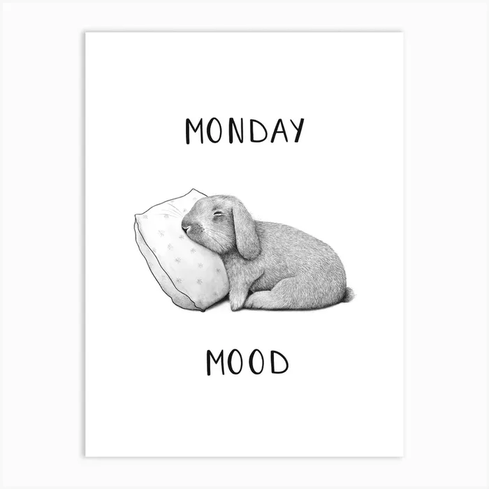 Monday Art Print by Valeriya Korenkova