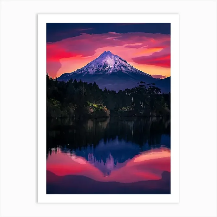 Mount Taranaki, New Zealand Art Print by SonDavid