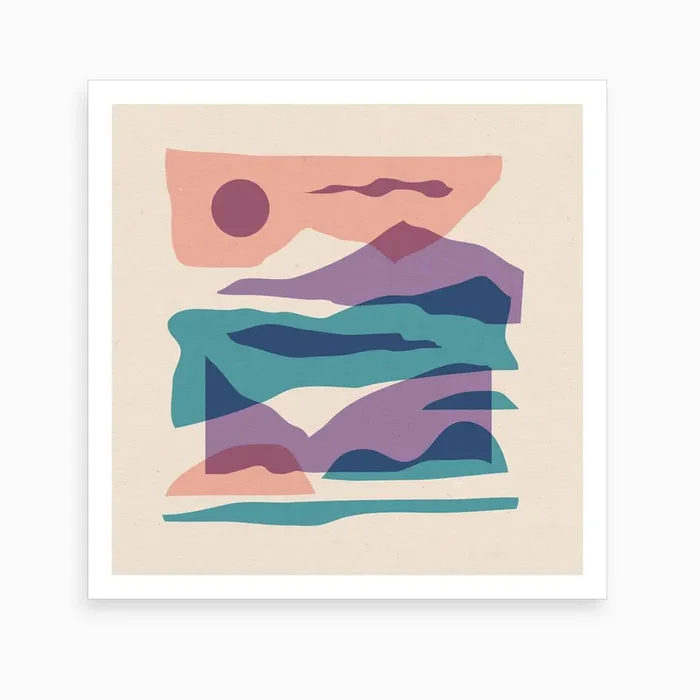 Mountain Sunset Art Print by Kim Hubball Studio