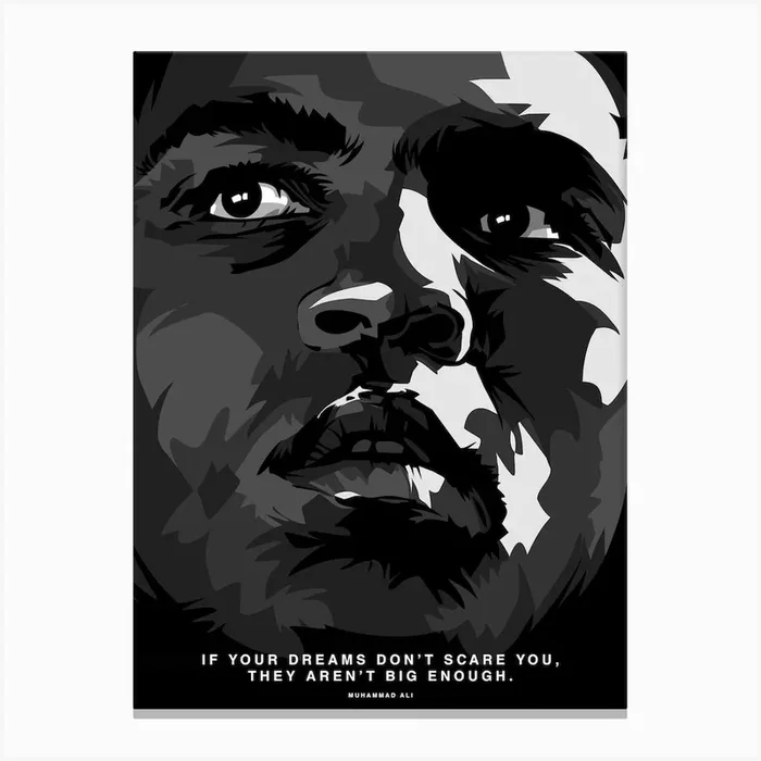 Muhammad Ali BW Canvas Print by Nikita Abakumov