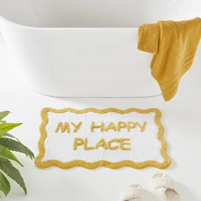 My Happy Place Golden Bath Mat