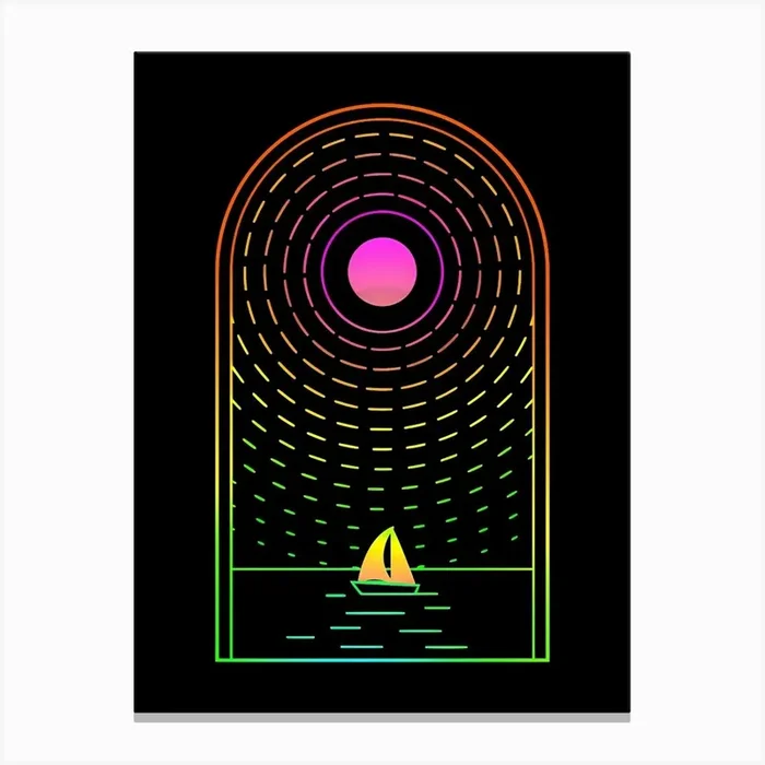 Neon Magic Summer Canvas Print by HAMBAALLOH