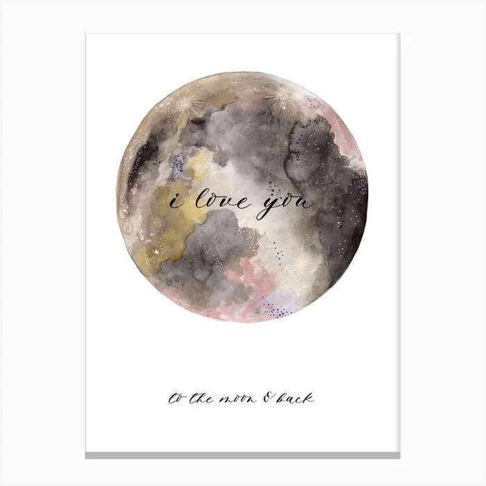 New To The Moon And Back Canvas Print by Mercedes Lopez Charro