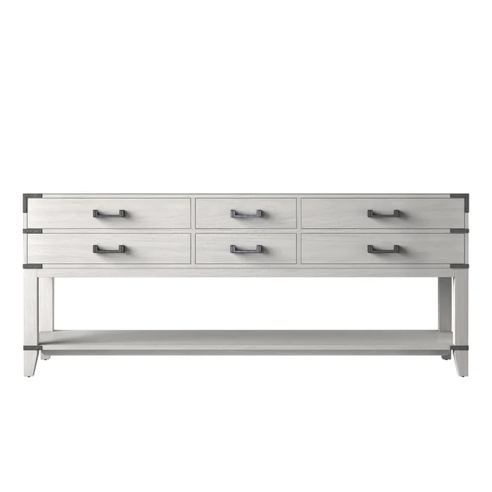 Norwalk 80 in W x 22 in D White Oak Double Bath Vanity