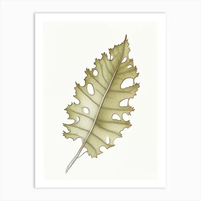 Oak Leaf 1 Art PrintL& by Leaf & Stem Studio