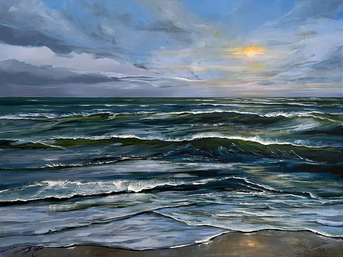 Ocean Love 11 (2023) Acrylic painting by Sandra Gebhardt-Hoepfner