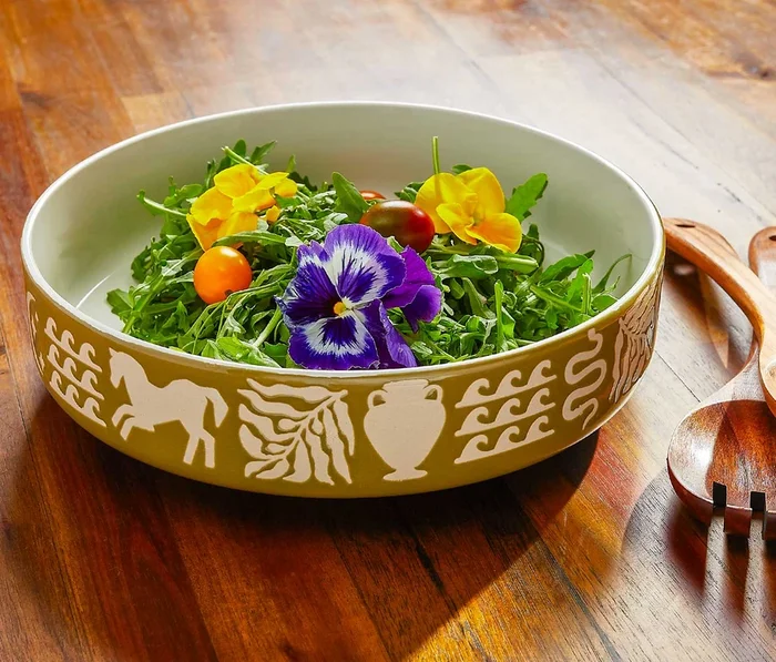 Olympus Imprint Large Low Serving Bowl & Servers Sets