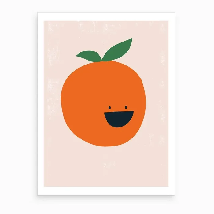 Orange Kitchen Art Print by Sira Lobo