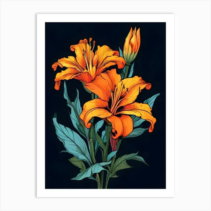 Orange Lily 1 Art Print by Art shop