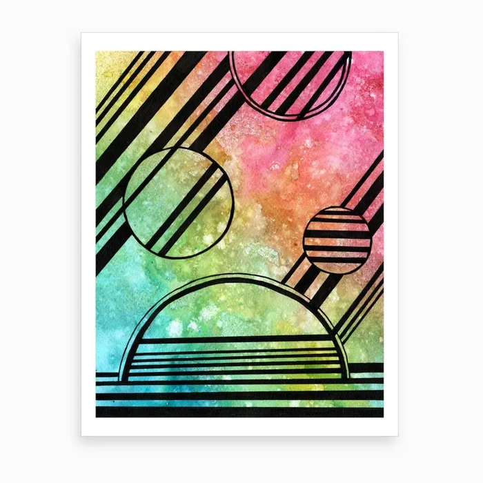Orbit Art Print by KP Design