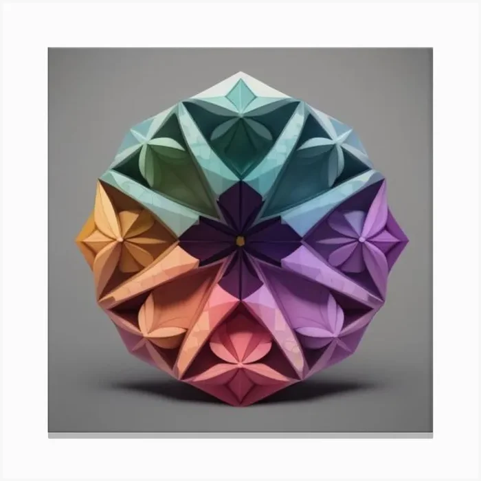 Origami Flower Canvas Print by AmbereenMiftah