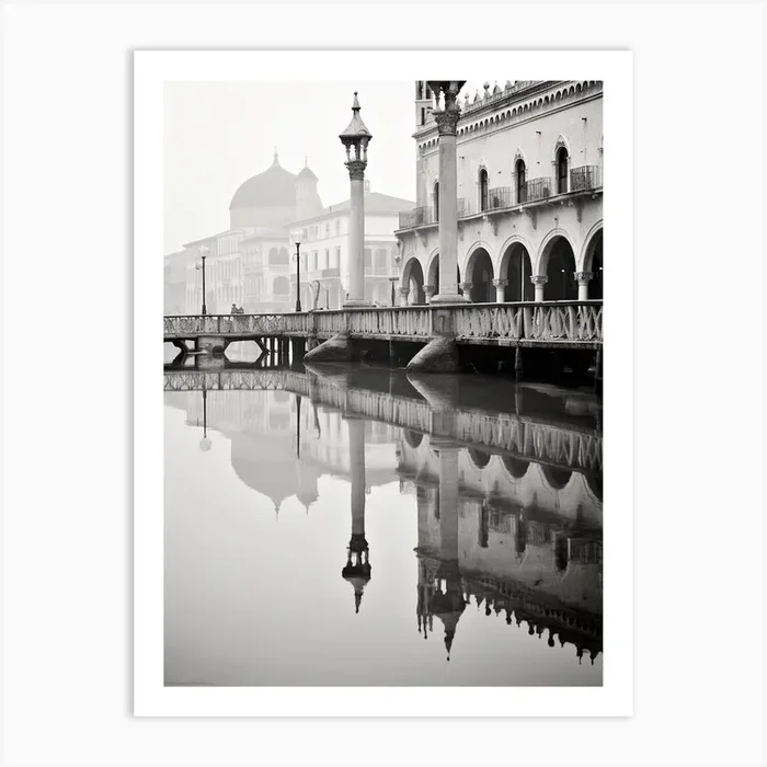 Padua, Italy, Black And White Analogue Photography 1 Art Print by Monochrome Vistas