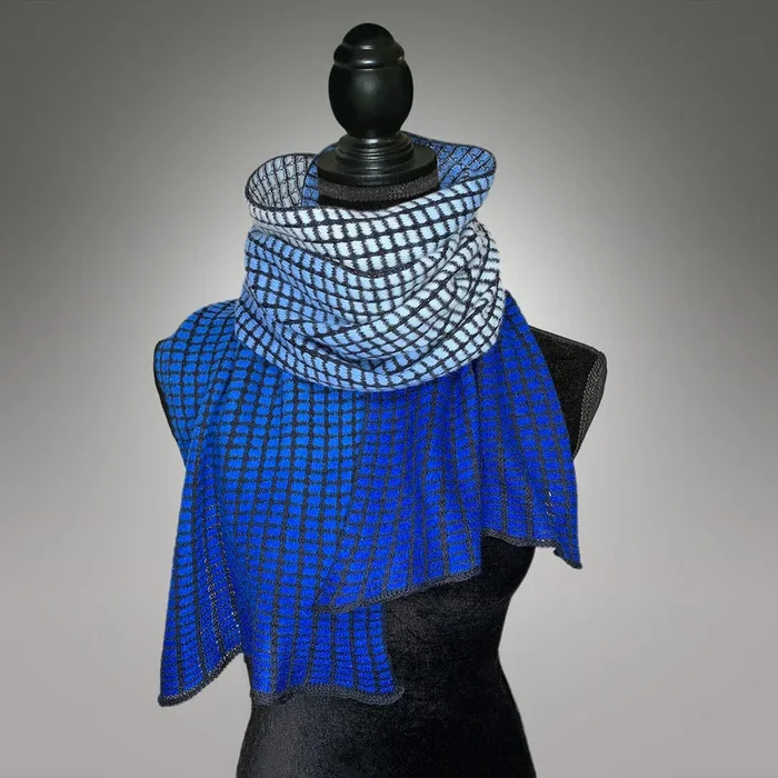 Painted Ombre Scarf – Blue