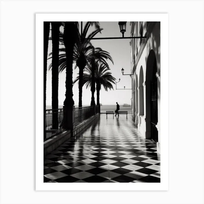 Palma De Mallorca Spain Mediterranean Black And White Photography Analogue 1 Art Print by Monochrome Vistas