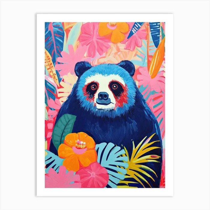 Panda Bear In The Jungle, Matisse Inspired Art Print by Art-Syndicate