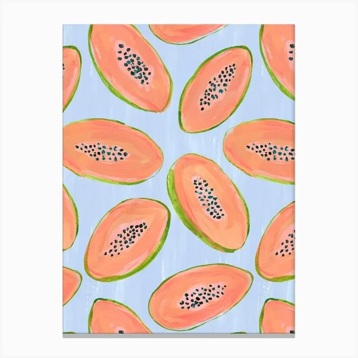 Papaya Art Canvas Print by Supra Endura