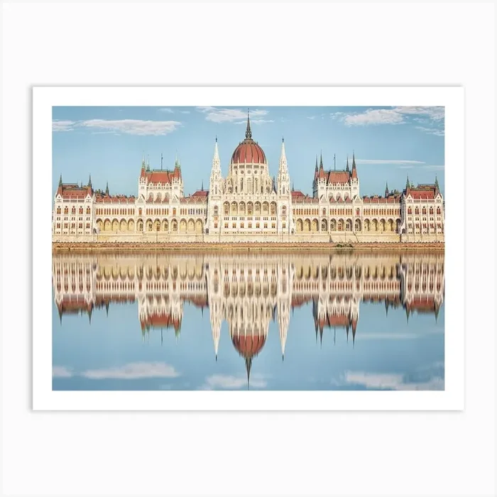 Parliament Reflection Art Print by Manjik Pictures