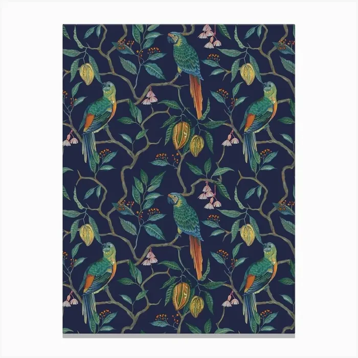 Parrots Canvas Print by Libbi King
