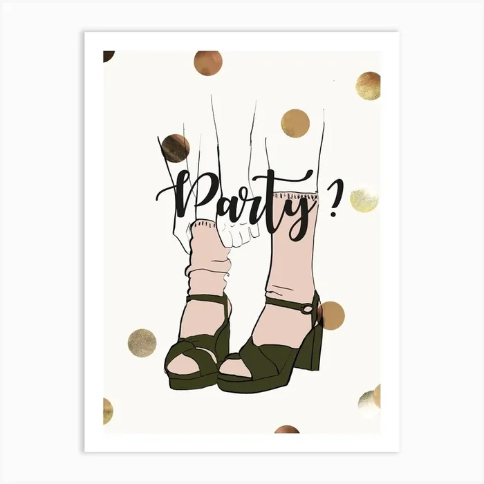 Party Art Print by nathys_illustration
