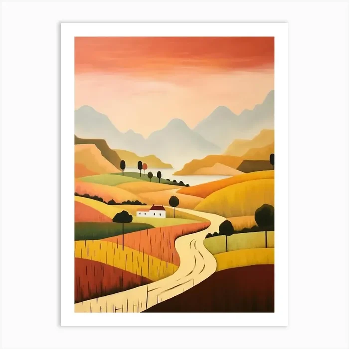 Pastoral Abstract Minimalist 12 Art Print by Abstract Art Expressions